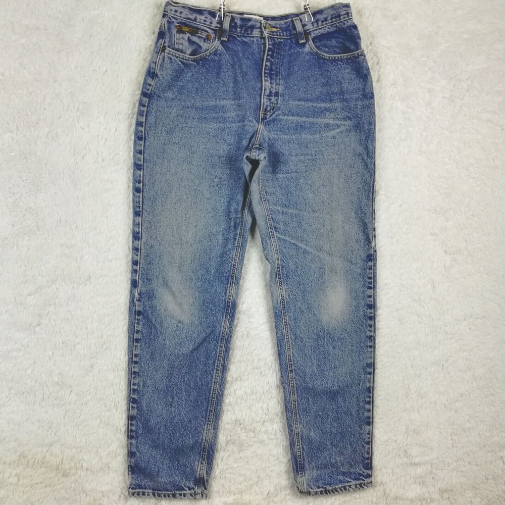 Vtg DKNY Womens Jeans Mom High Waist Denim Blue Medium Wash Girl Next Door 14